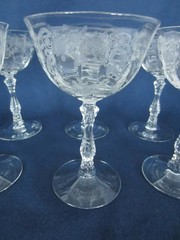 Meadow Rose Stem Fostoria #6016 Wine / Champagne / Sherbet 5 1/2″
