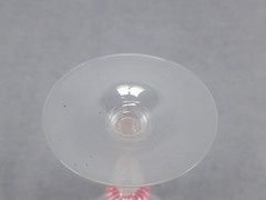 Antique Steuben Shape 3117 Verre-De-Soie Melon Knops 4 3/4 Inch Wine Glass
