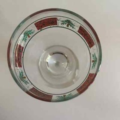 SET OF 4 Folkcraft HOLIDAY 7-1/2″ Water Goblets Wine Glasses; CHRISTMAS; TREE