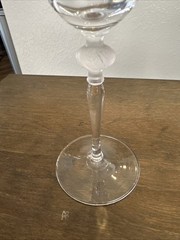 SASAKI CRYSTAL ISABELLE CHAMPAGNE FLUTE Frosted Leaf Embossed Stem. 9 1/4” Tall
