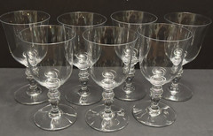 7 Baccarat PROVENCE 5 5/8″ CLARET WINE GLASSES Vintage French 6 oz Goblets
