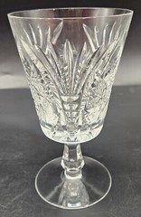 Set of 4 Vintage Bohemian Hand Cut Crystal Pinwheel Fan Flared Glasses 8 oz