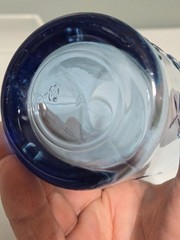 Set of 2 Vintage Anchor Hocking Savannah Blue Cooler Tumbler Glass 6″