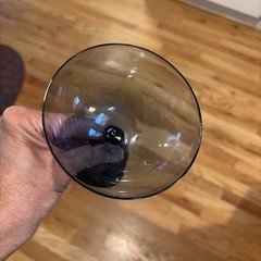 Mid Century Modern Colorful Black Stem 7 Cordial Coupe Cocktail Glasses 5.75”