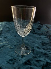5 Cristal D’Arques-Durand DIAMANT Glass Water Goblets 24% Lead Crystal 6 3/4″