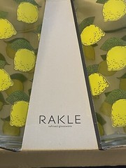 Rakle. Set of 4 Lemon Tumblers Highball Glasses. NEW. Turkey.