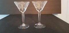 Cambridge Rose Point STEM 3106 Liquor Cocktail Glasses Set Of 2 LB3