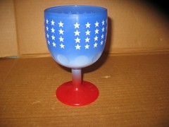 Bartlett Collins Red White Blue Star Goblets Glasses Drinking Patriotic Bar Ware
