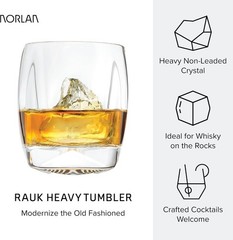 NORLAN Rauk Heavy Tumbler, 250 mL (8.5 oz) / Clear – Heavy-based Crystal Lowball