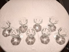 Vintage Tulip Ice Cream Sundae Glasses, Set Of 8