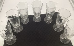 Libbey Rock Sharpe Wayne #3006 Iced Tea Footed Tumbler/Goblets – Set Of 7