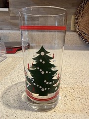 Waechtersbach Germany Set Of Five 15 Oz. Coolers Christmas Tree Glasses Holiday