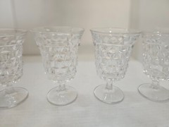 Fostoria American Clear Flared Low Water Goblets (4)