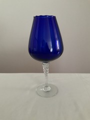 Vintage Cobalt Blue Oversized Goblet