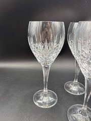 Set of 4 ~ Mikasa «COVENTRY» Lead Crystal ~ Wine Glasses ~ 8 3/4″ Tall
