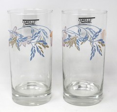 Corelle Corning PINK TRIO 6″ Drinking Glasses 16oz Tumblers Set of 2