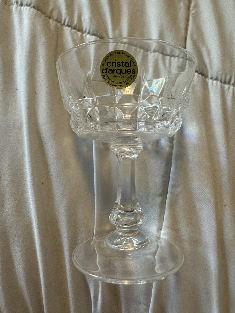 Vintage Cristal D’Arques Pompadour Champagne Sherbet Glass