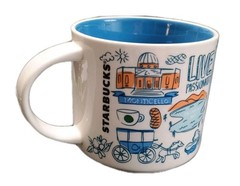 Starbucks Been There Series Virginia 14oz Blue Ceramic Coffee Tea Mug EUC