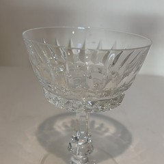 5 Villeroy & Boch Tiara Champagne Tall Sherbet Glasses Hand Blown Crystal VTG
