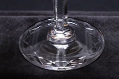 Rogaska ‘Gallia’ Crystal Wine Goblet 7 3/4″ Tall Cut Floral Designs Yugoslavia