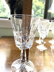 Set of 9 Waterford Crystal Kylemore Wine Signed Glasses-4 are 6.75″ & 5 are 6″