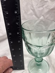 Libbey Glass Gibraltar Spanish Green, Water Goblet, Heavy, PAIR, DDD
