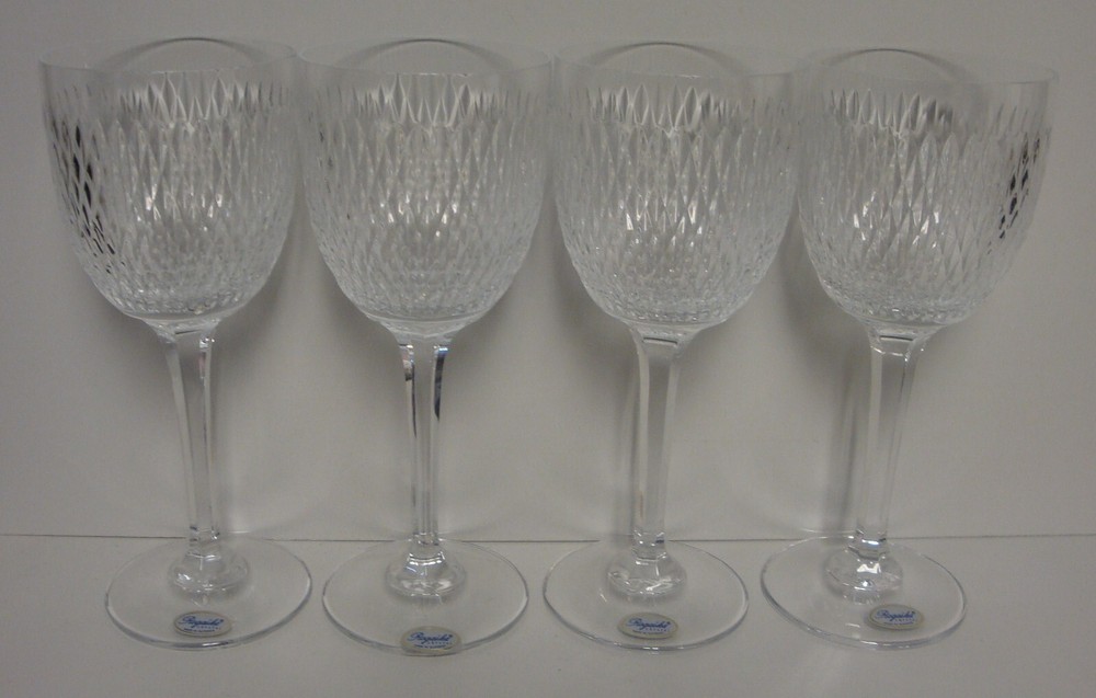 Rogaska MAGENTA CUT (RGS34) Water Goblet SET OF FOUR