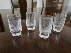 4 Iittala Finland KUUSI Fir Tree Cordial Shot Glasses- Jorma Vennola Pine Spruce