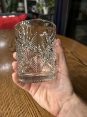 Libbey Hobstar Heavy Whiskey Glass Low Ball Tumbler 4″ Tall