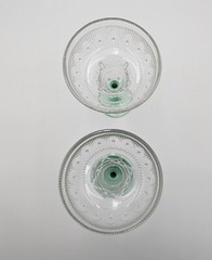 Cristal D’Arques-Durand Sombrero Margarita Green Stem Glasses, Set of 2