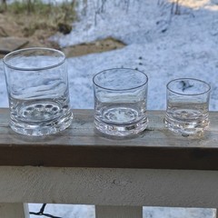 Timo Sarpaneva Iittala whiskey, cocktail & shot glass «String of Pearls» 1960s