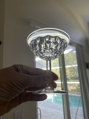 Lot Of Fostoria American Clear Cubist-Champagne/Martini Glasses Stem (2056)