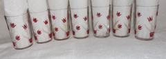 Swanky Swig Red Tulip #1 1937 Set of 7 Lot QQ