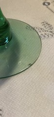Vintage Uranium Champagne Or Sherbet Glasses Set Of (4) Gorgeous Green Glow!