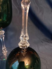 Vintage Tiffin Killarney Green Wine Glass 6 1/8” MCM 1950’s Set Of 2