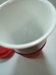 World Market Asian OrientalCeramic Travel Tumbler Rubber Lid And Removable Grip