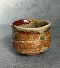 Hakudo Kiln Shigaraki Ware Guinomi Sake Cup Handmade Japanese Pottery