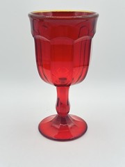 Mosser Ruby ARLINGTON Water Goblet Stem Glass 7″