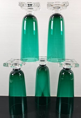 5) Seneca Green 10 Oz Slim Jim Set Vintage Highball Glasses Stemware MCM 903 Lot