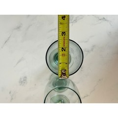 VTG Set of 3 Libbey Green Glass Spanish Style Thick Stem Goblets