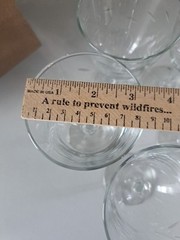 5 Libbey Windswept Wine/Water Goblets VTG Floral Etched Crystal Stemware