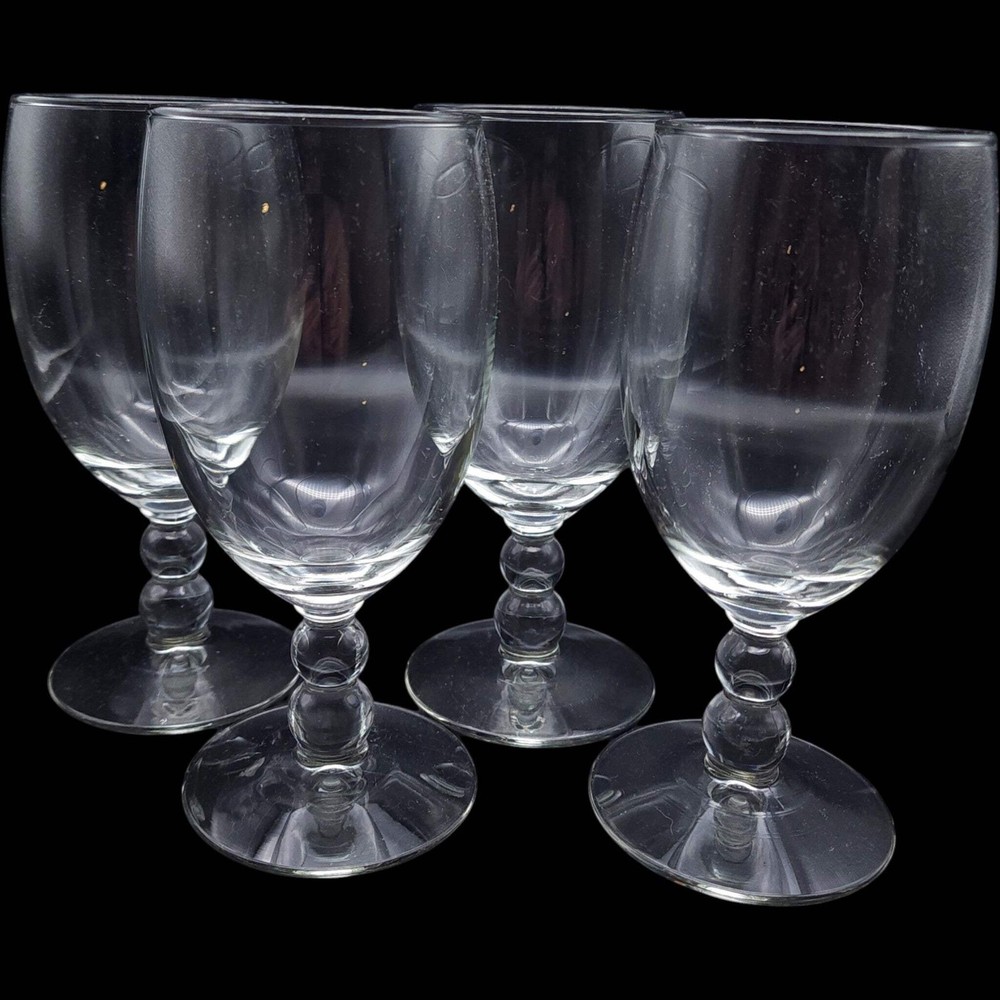 Imperial Glass Candlewick Footed Tumbler Set of 4