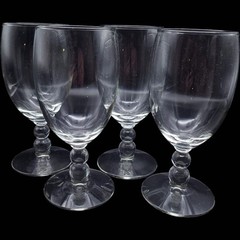 Imperial Glass Candlewick Footed Tumbler Set of 4