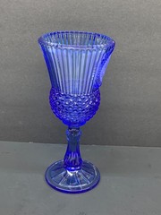 AVON Fostoria Cobalt Blue Glass Goblets George Washington