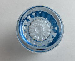 Vintage 1950s Duz Crystal Star Sapphire Highball Glass Blue Tint 5.75″ x 2.75″