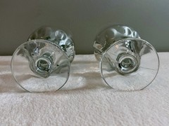 VTG Clear Glass Heavy & Thick Schooners, Set Of 2, 6” Tall, 3.75” Diameter. ***