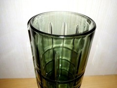 Vintage Kitchen Anchor Hocking Green Waffle Iced Tea Glass High Ball Tumbler
