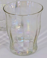 Antique Iridescent Optic Cordial Glasses Set of 4 Early 1900s Thin Blown 3″