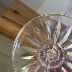 Set 2 Miller Rogaska Country Garden Water Goblets Cut Glass Crystal Clear 8 3/4”