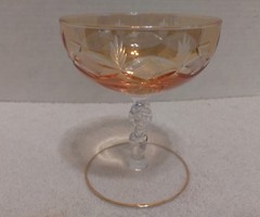 Sherbert/Champagne 4 Glasses Light Color, Amber, Yellow, Grey, Blue Twisted Stem